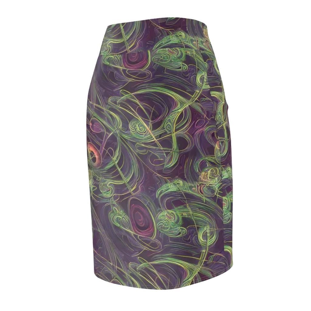 Chromatic Creeper on Pencil Skirt — Back Side