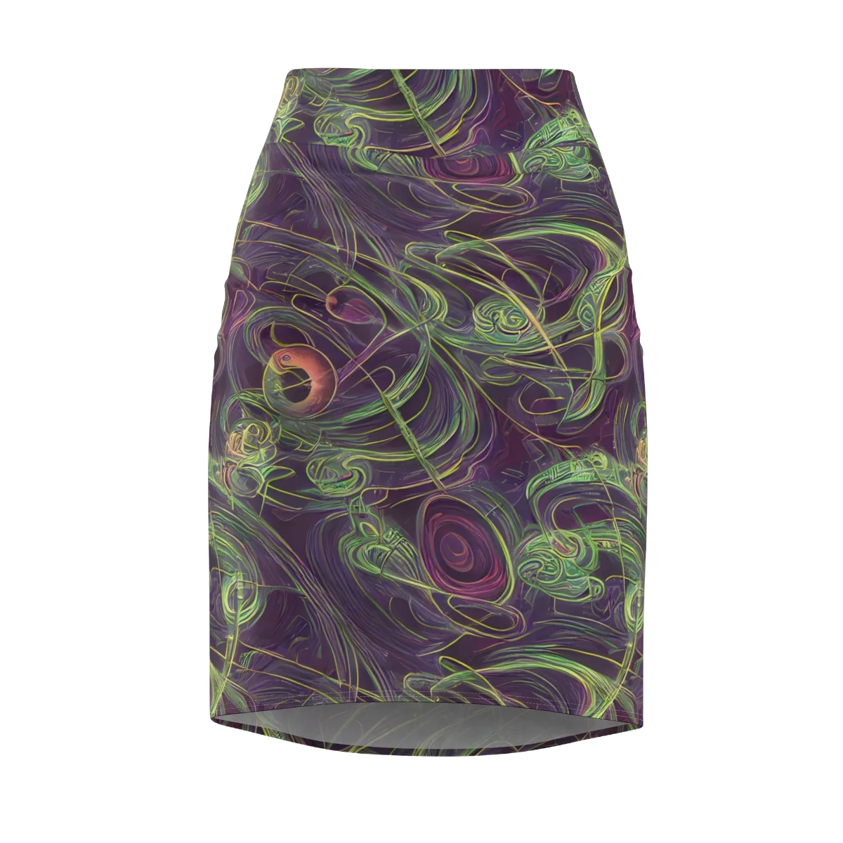 Chromatic Creeper on Pencil Skirt — Front