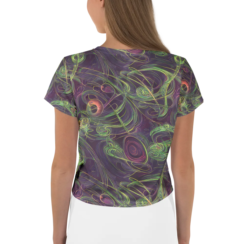 Chromatic Creeper on Crop Tee — Back