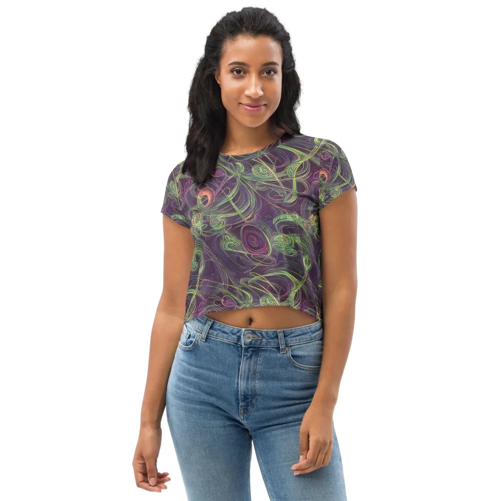 Chromatic Creeper on Crop Tee — Front