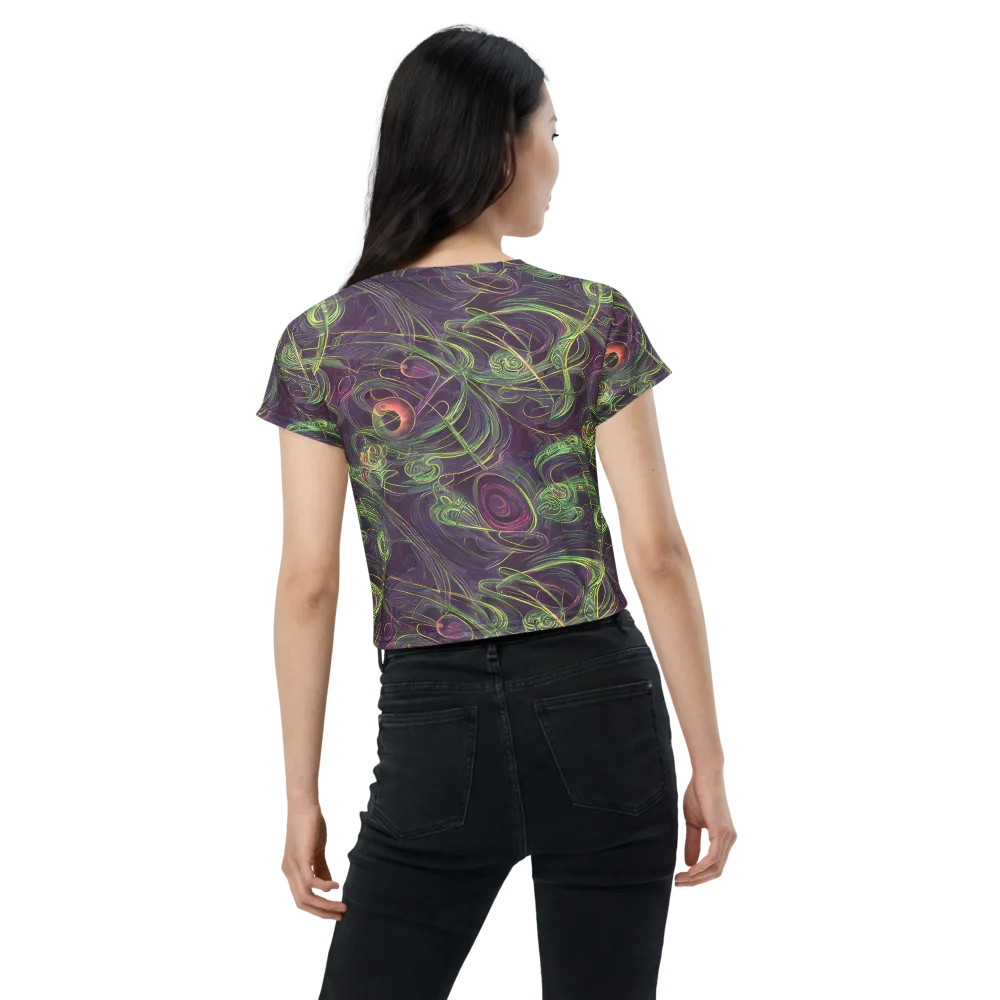 Chromatic Creeper on Crop Tee — Back
