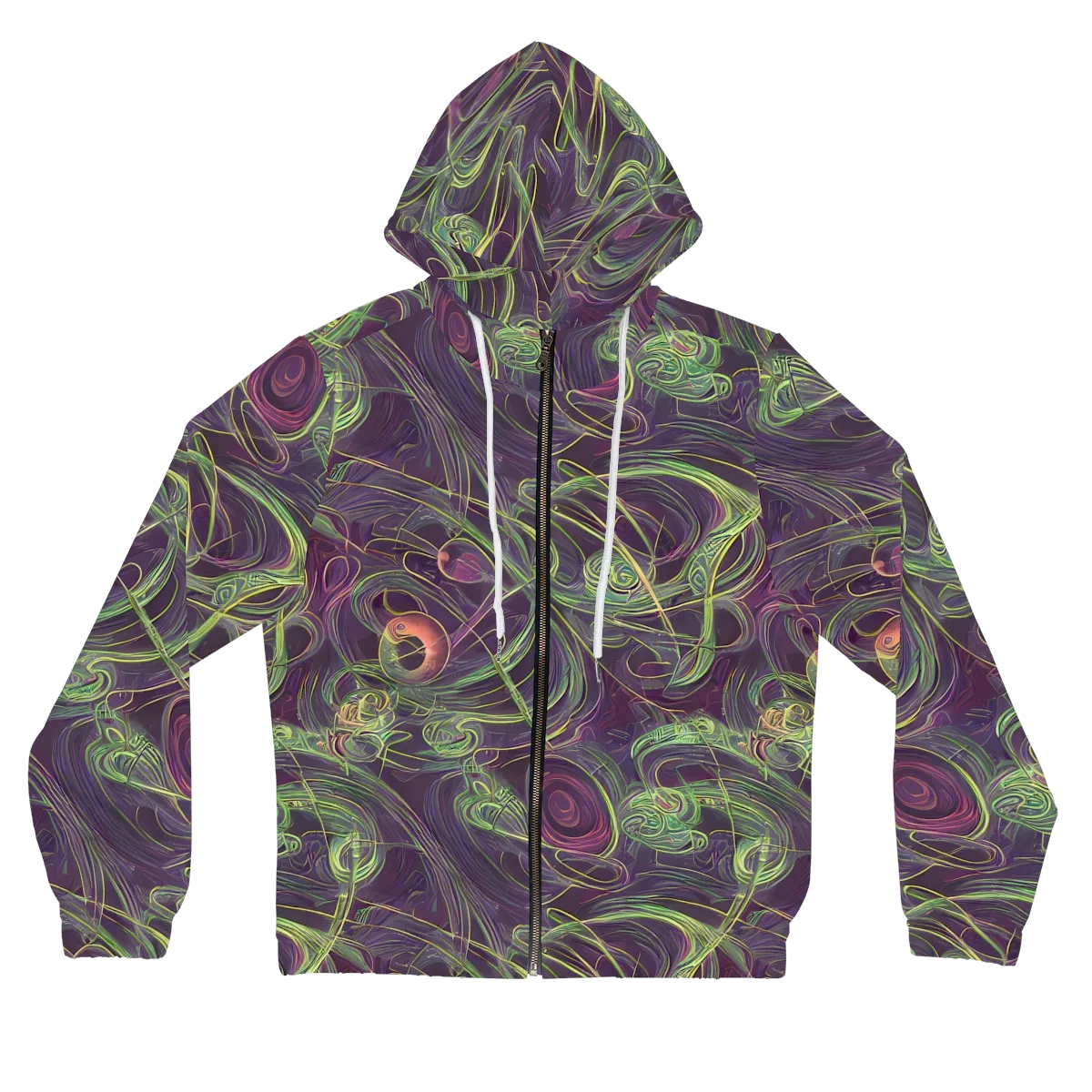 Chromatic Creeper on Women's Full-Zip Hoodie — Front