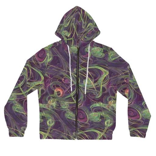 Chromatic Creeper on a Women's Full-Zip Hoodie