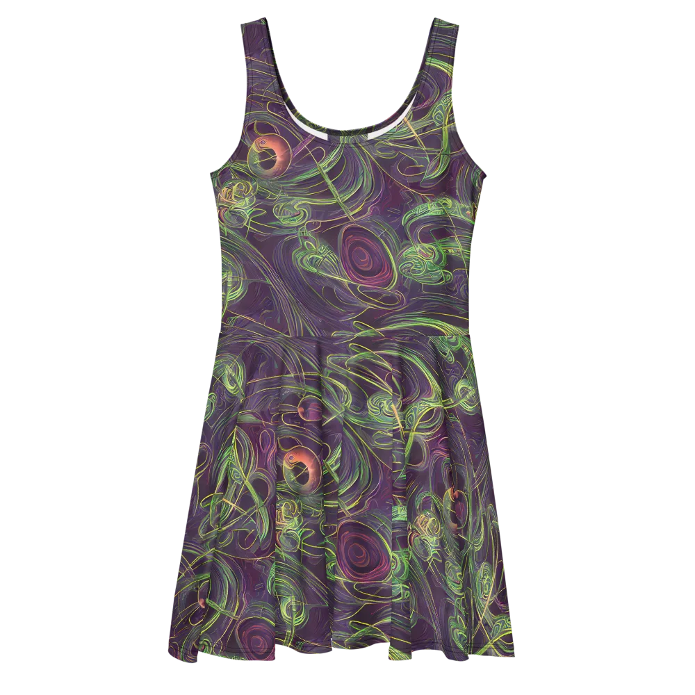 Chromatic Creeper on Skater Dress — Front