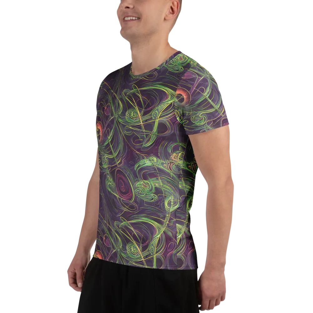 Chromatic Creeper on Men's Athletic T-Shirt — Left