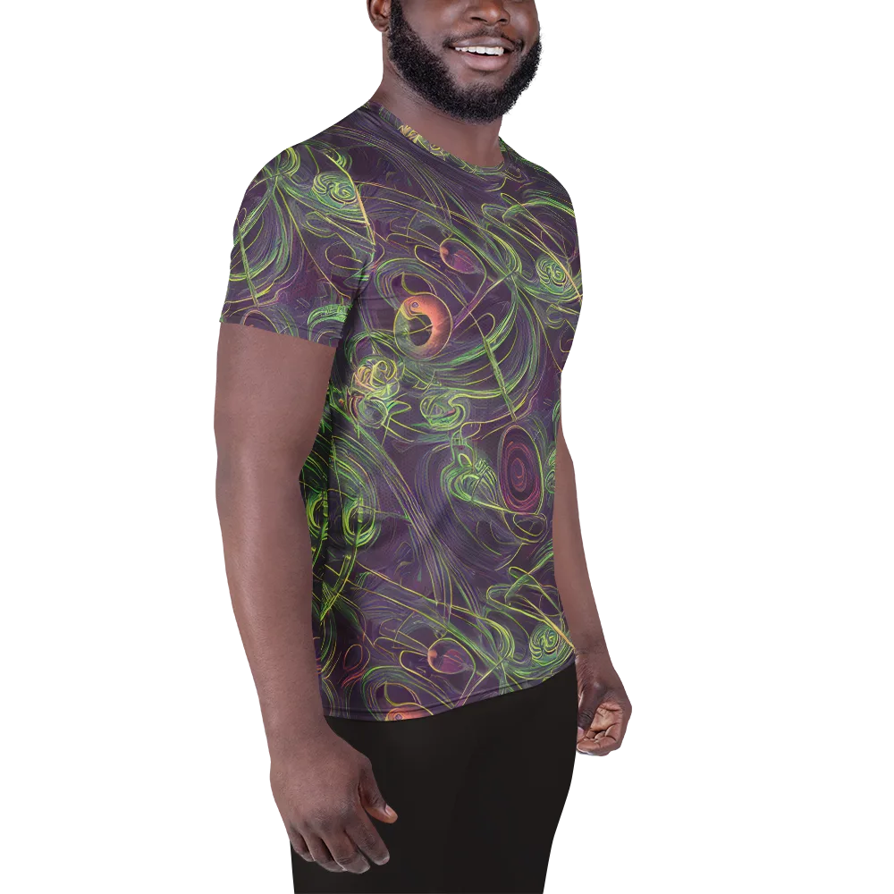 Chromatic Creeper on Men's Athletic T-Shirt — Right