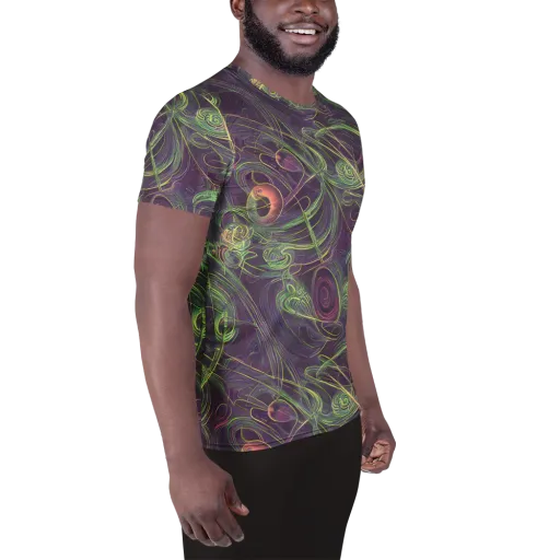 Chromatic Creeper on a Men's Athletic T-Shirt