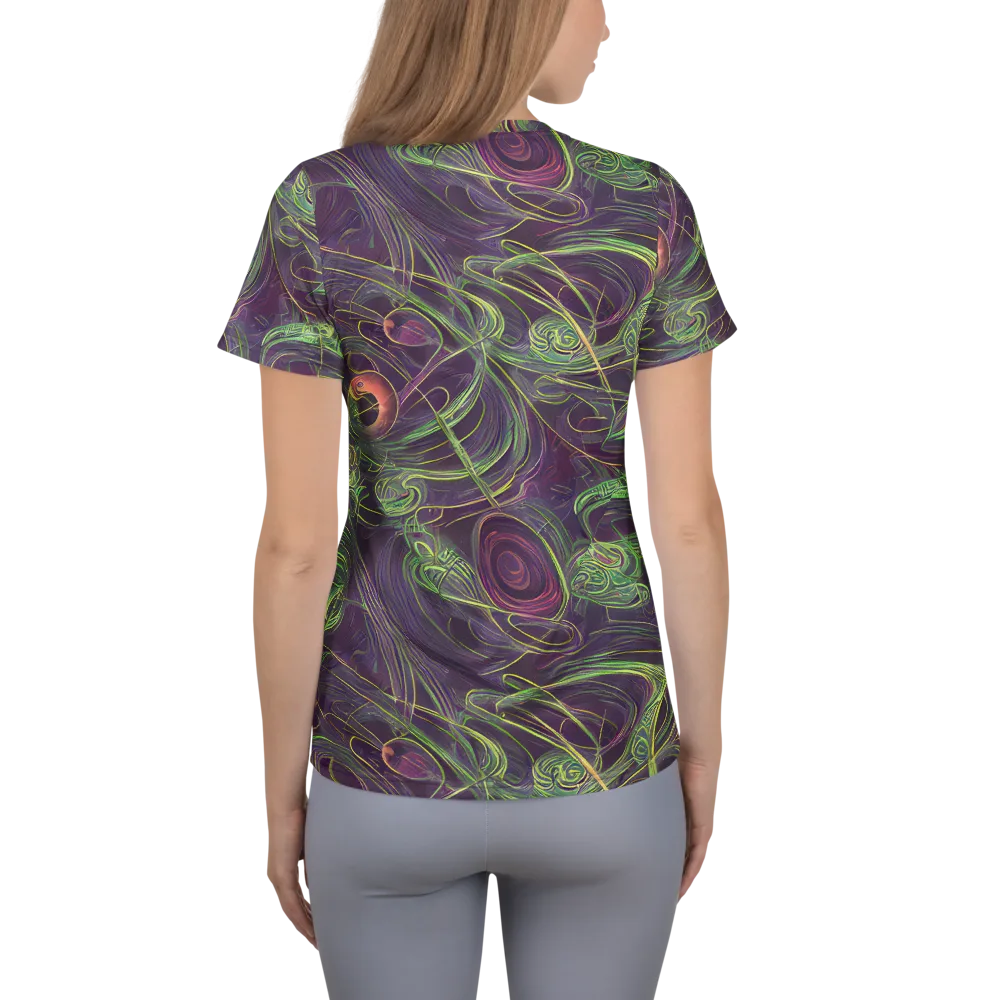 Chromatic Creeper on Women's Athletic T-Shirt — Back