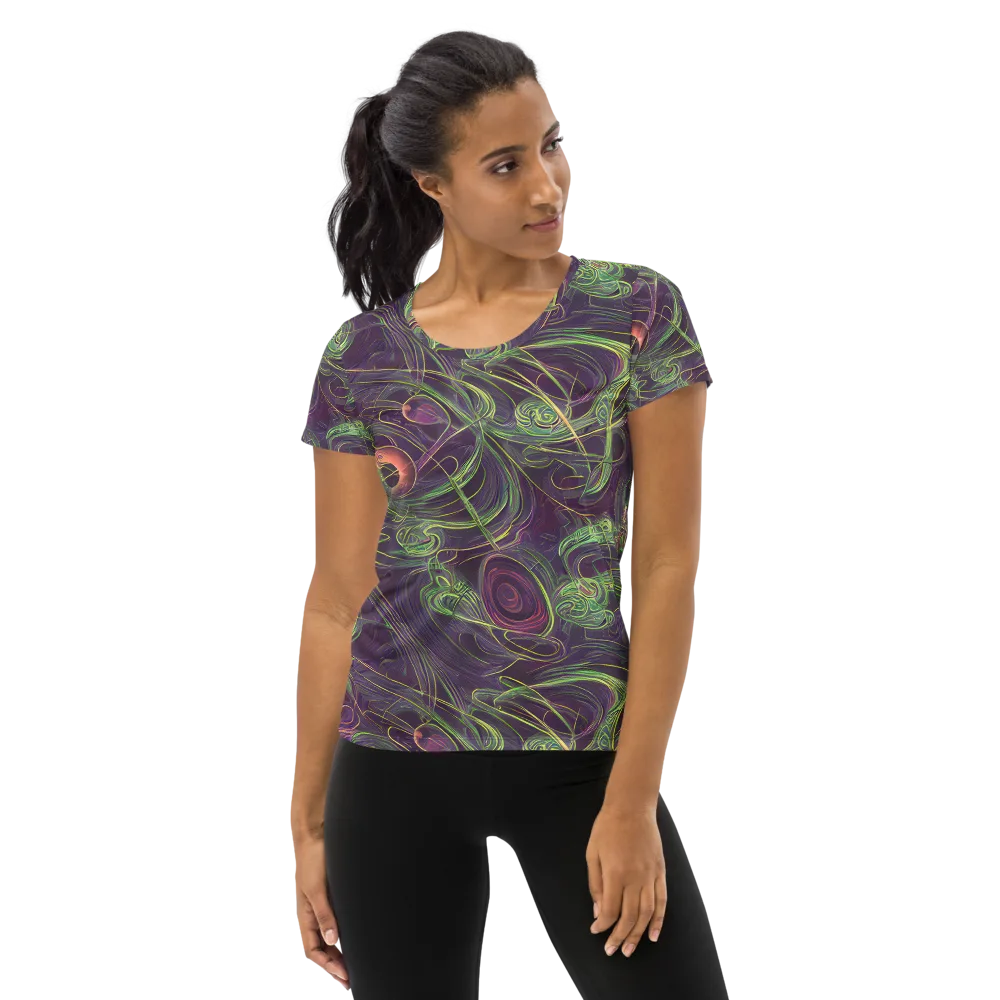 Chromatic Creeper on Women's Athletic T-Shirt — Front