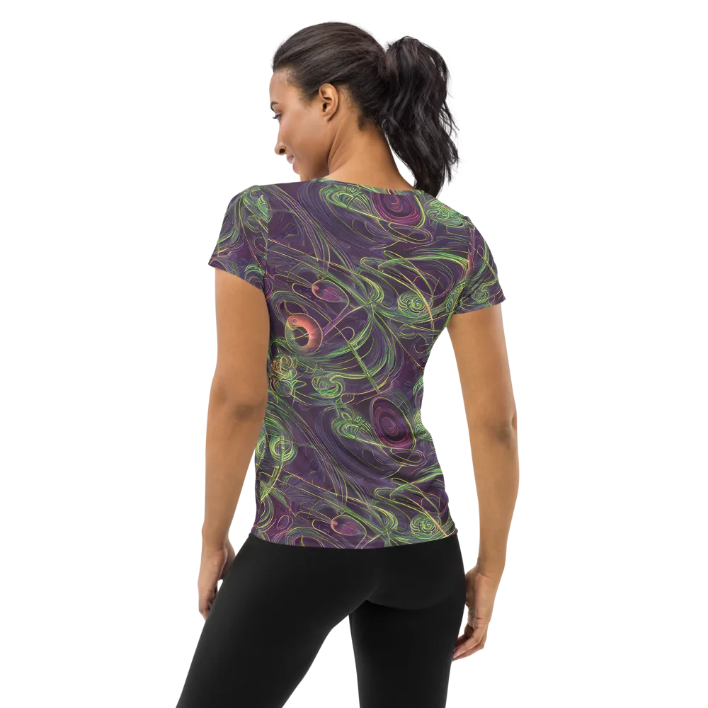Chromatic Creeper on Women's Athletic T-Shirt — Back