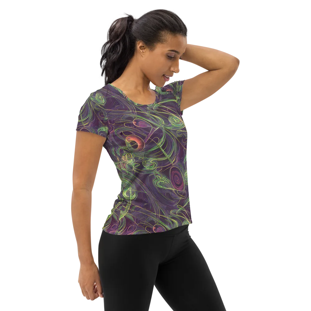 Chromatic Creeper on Women's Athletic T-Shirt — Right