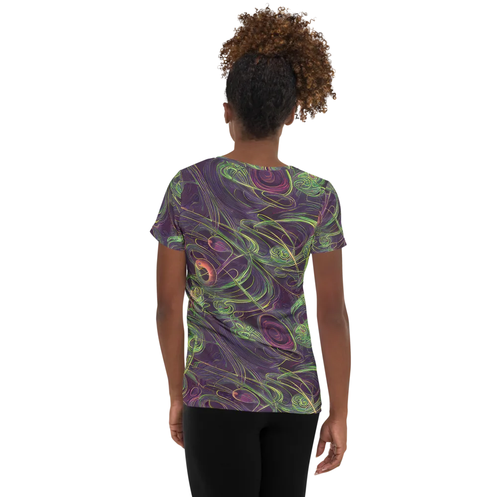 Chromatic Creeper on Women's Athletic T-Shirt — Back