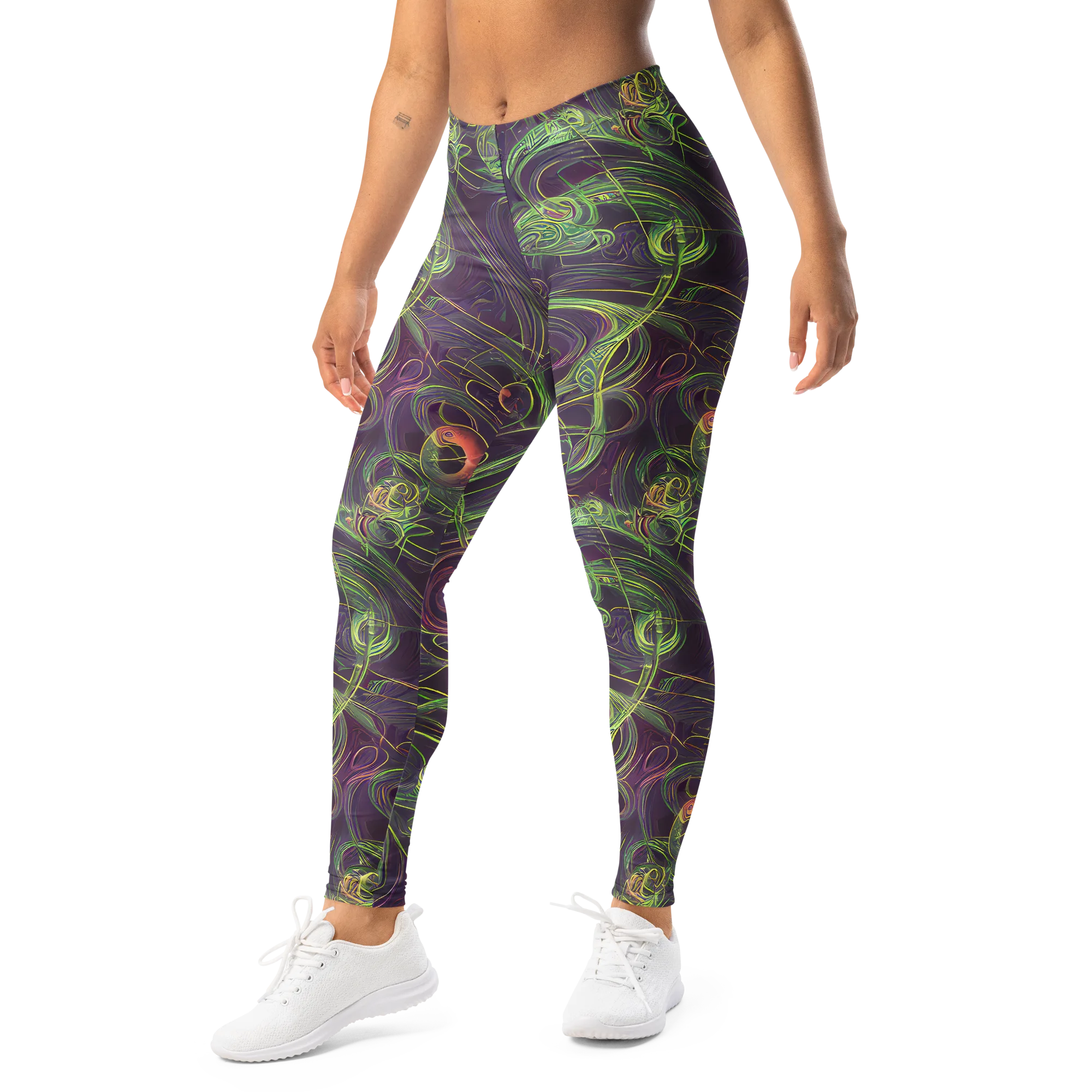 Chromatic Creeper on Leggings — Left Front
