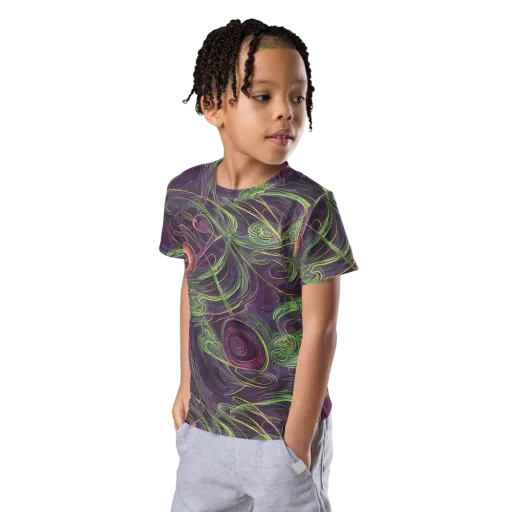 Chromatic Creeper on a Kids Crew Neck T-Shirt