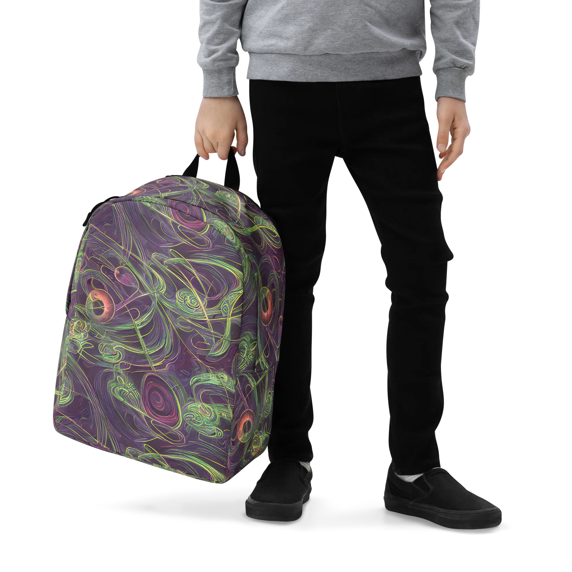 Chromatic Creeper on Minimalist Backpack — Zoomed-in