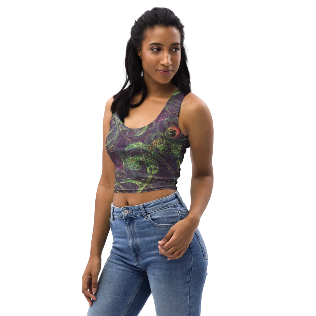 Chromatic Creeper on Crop Top — Left Front