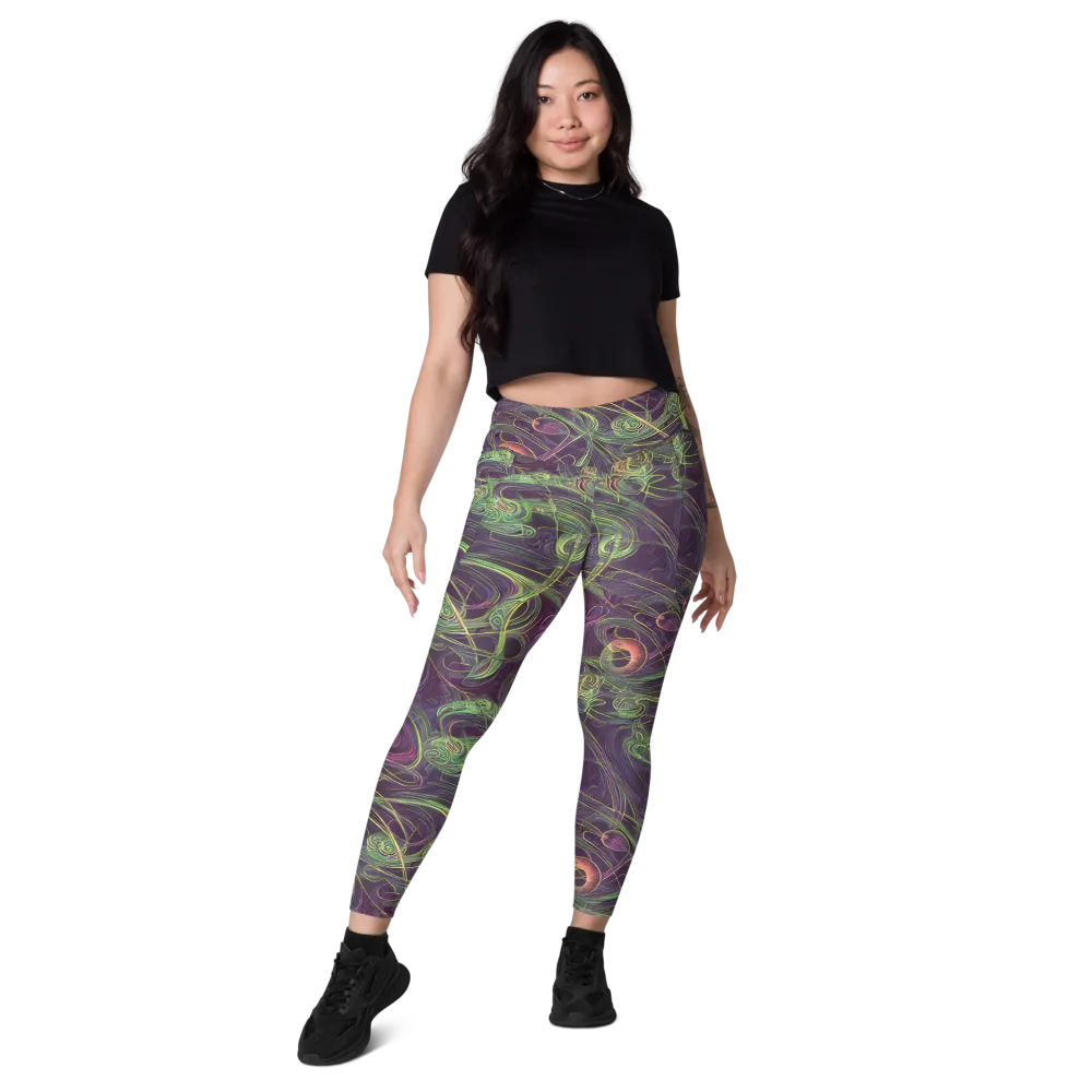 Chromatic Creeper on Leggings with Pockets — Front