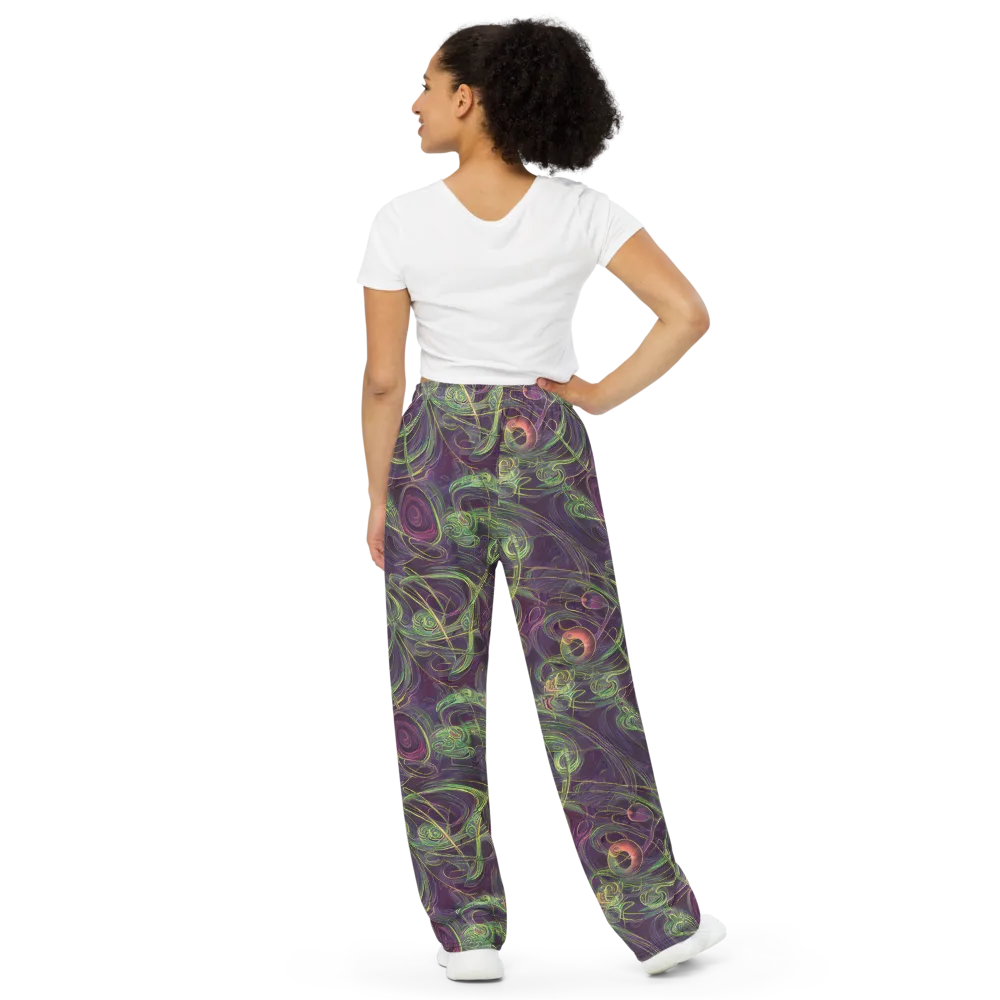Chromatic Creeper on Wide-Leg Pants — Back