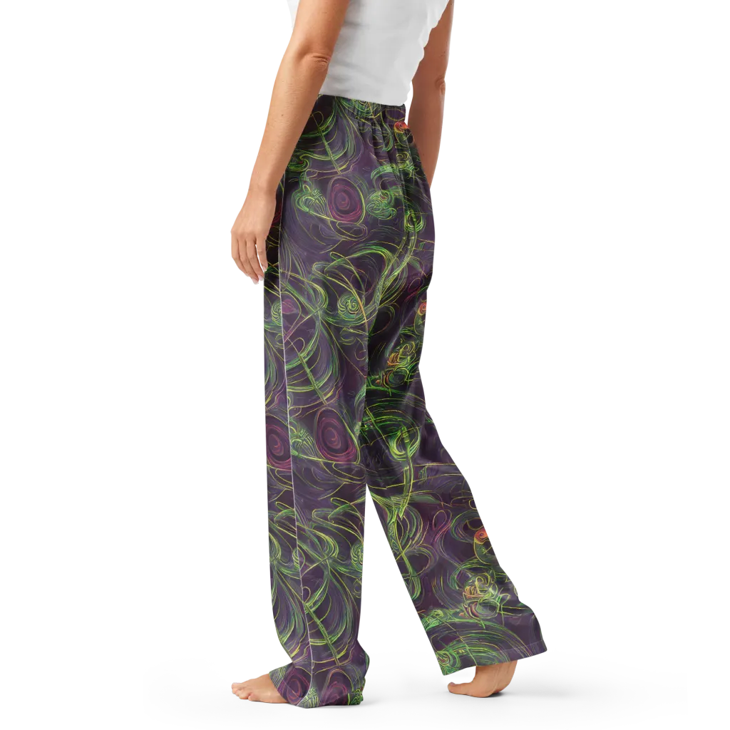 Chromatic Creeper on Women's Pajama Pants — Left