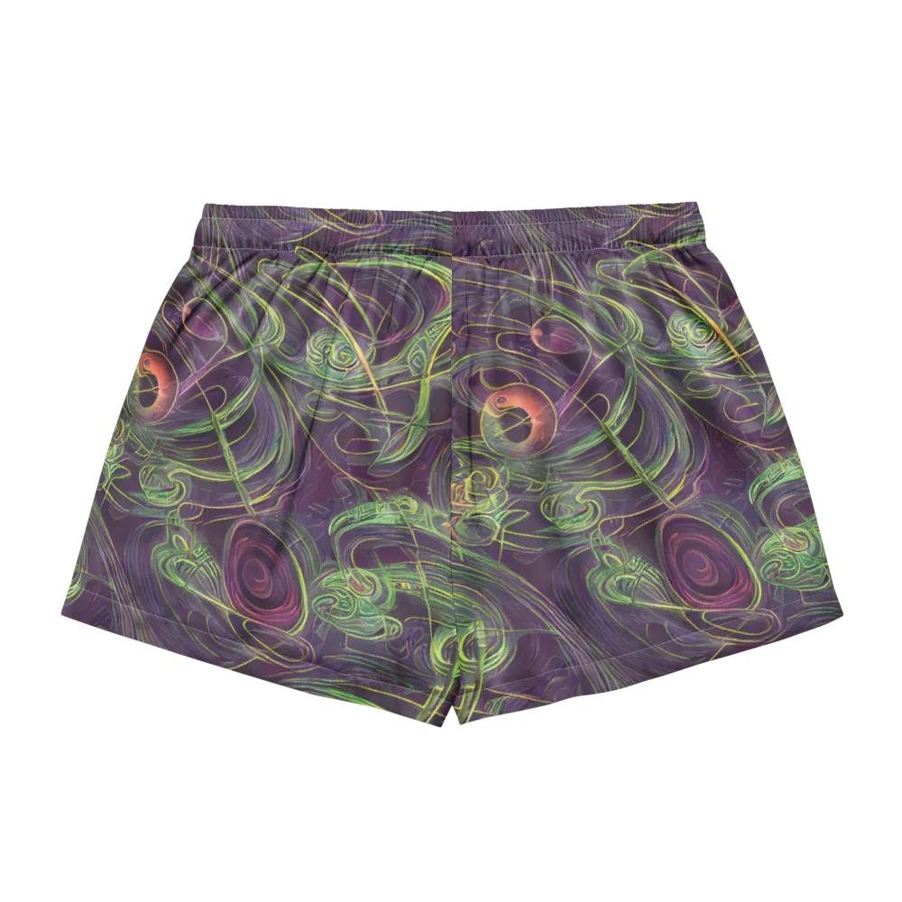Chromatic Creeper on Women's Pajama Shorts — Back