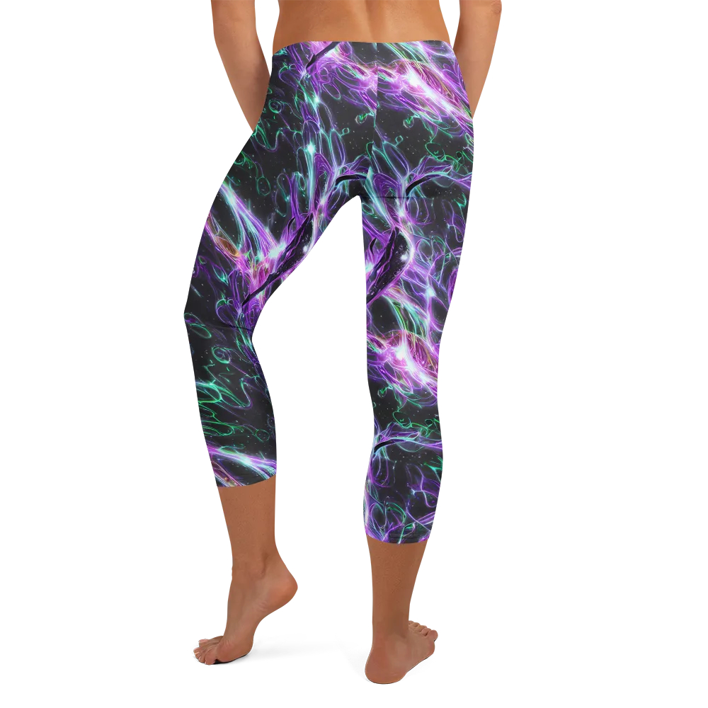 Astral Garden on Capri Leggings — Back