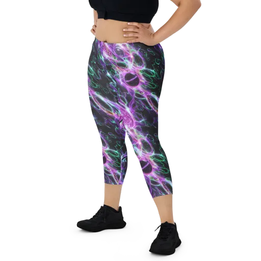Astral Garden on a Capri Leggings