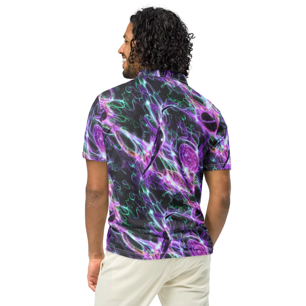 Astral Garden on Men's Slim Fit Polo Shirt — Back
