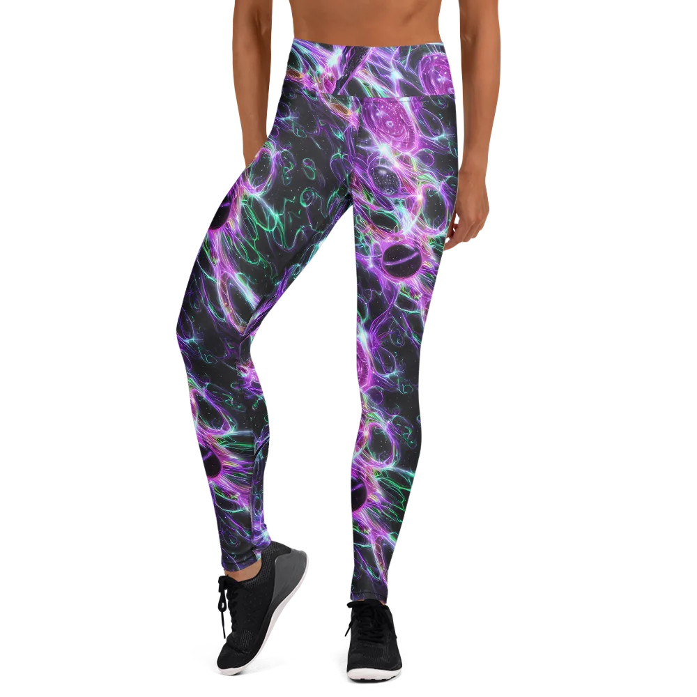Astral Garden on Yoga Leggings — Front