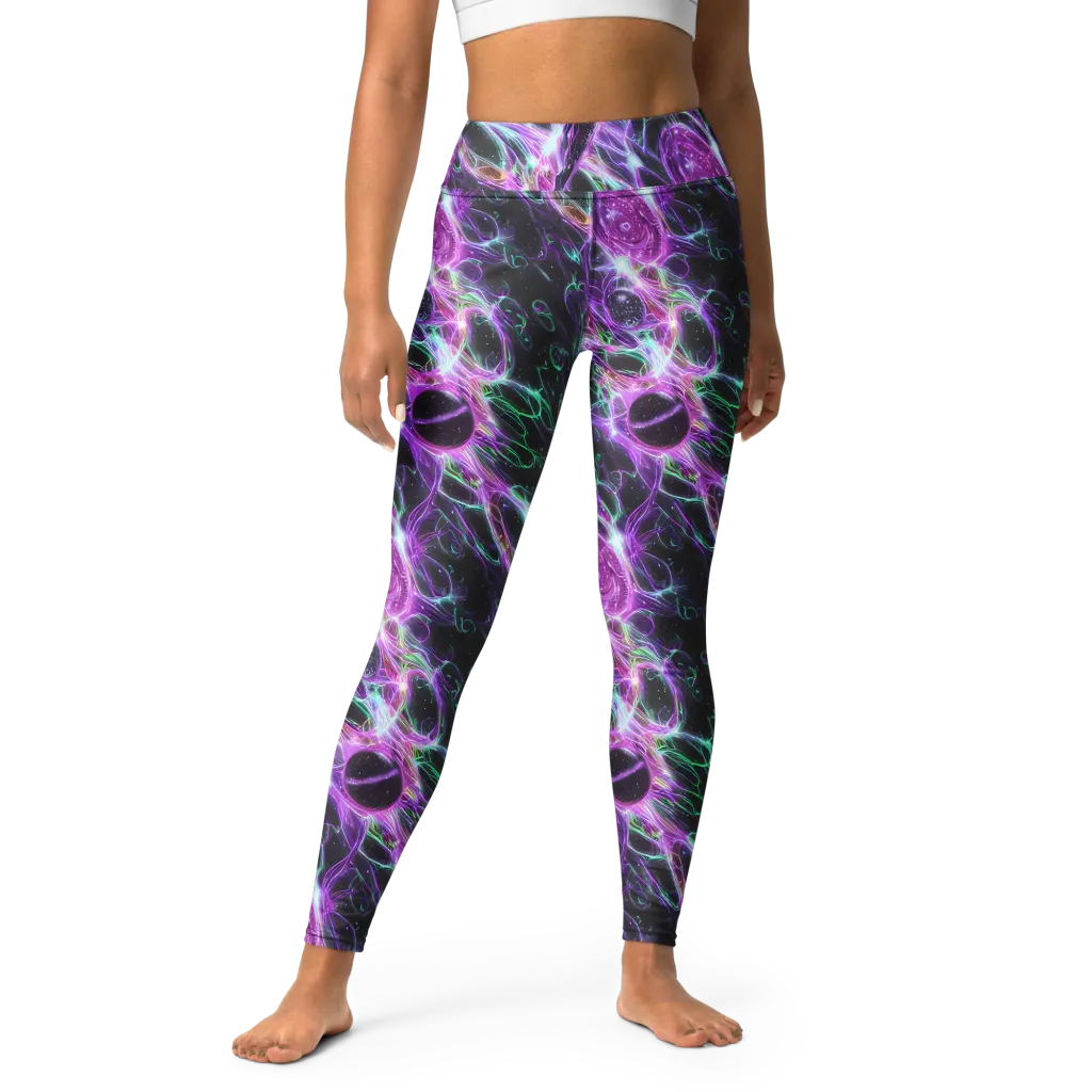 Astral Garden on Yoga Leggings — Front