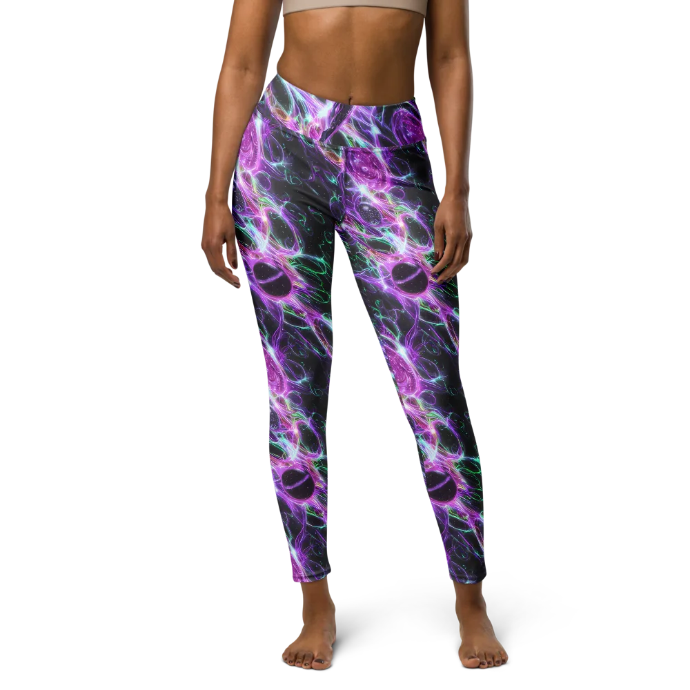 Astral Garden on Yoga Leggings — Front