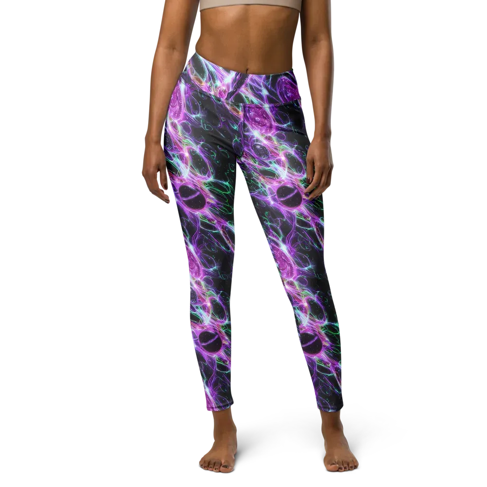 Astral Garden on Yoga Leggings — Front