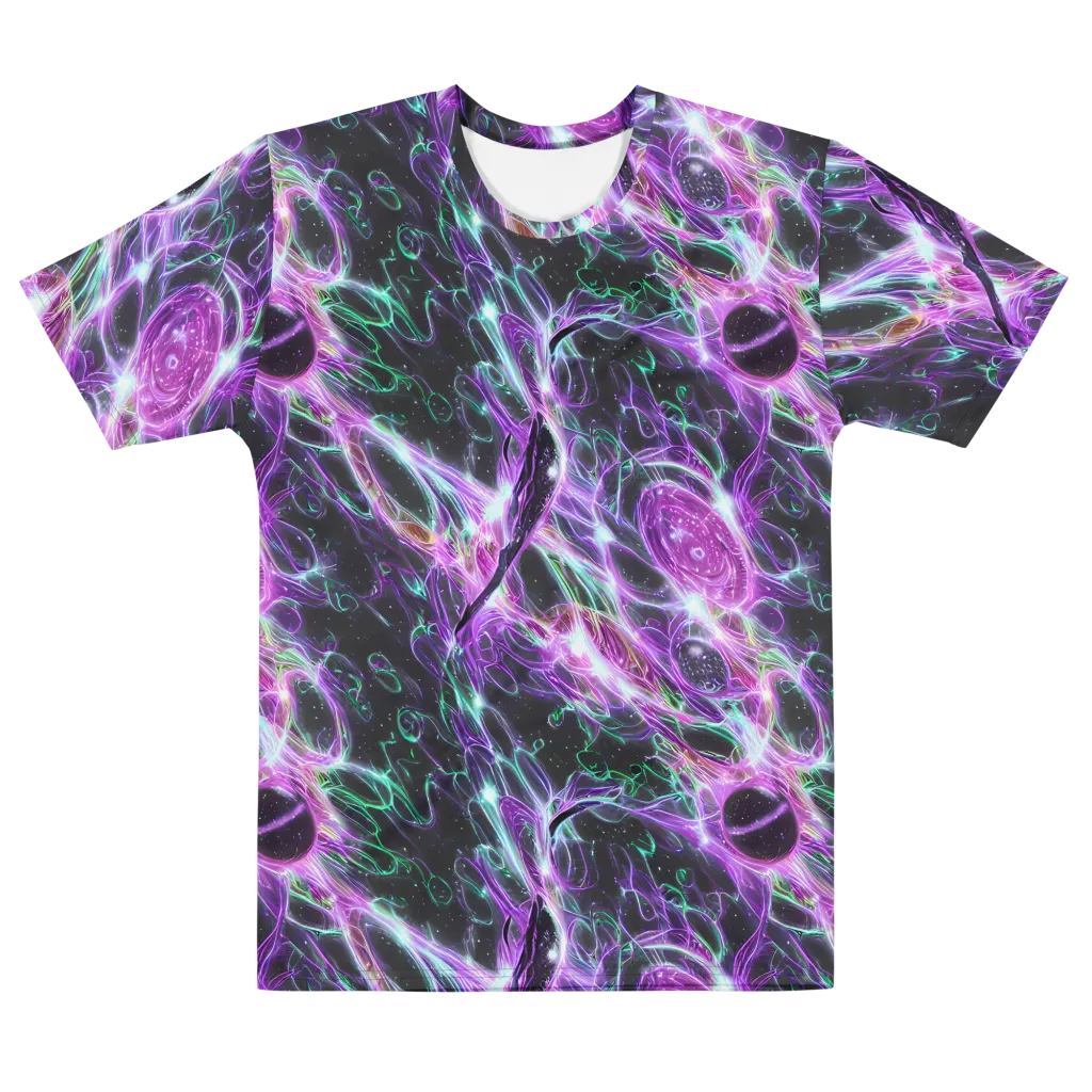 Astral Garden on Men's Cotton Crew Neck T-Shirt — Front
