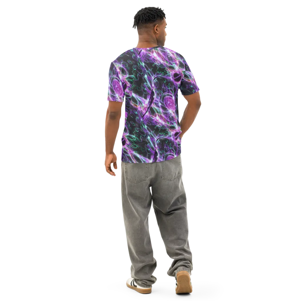 Astral Garden on Men's Cotton Crew Neck T-Shirt — Back