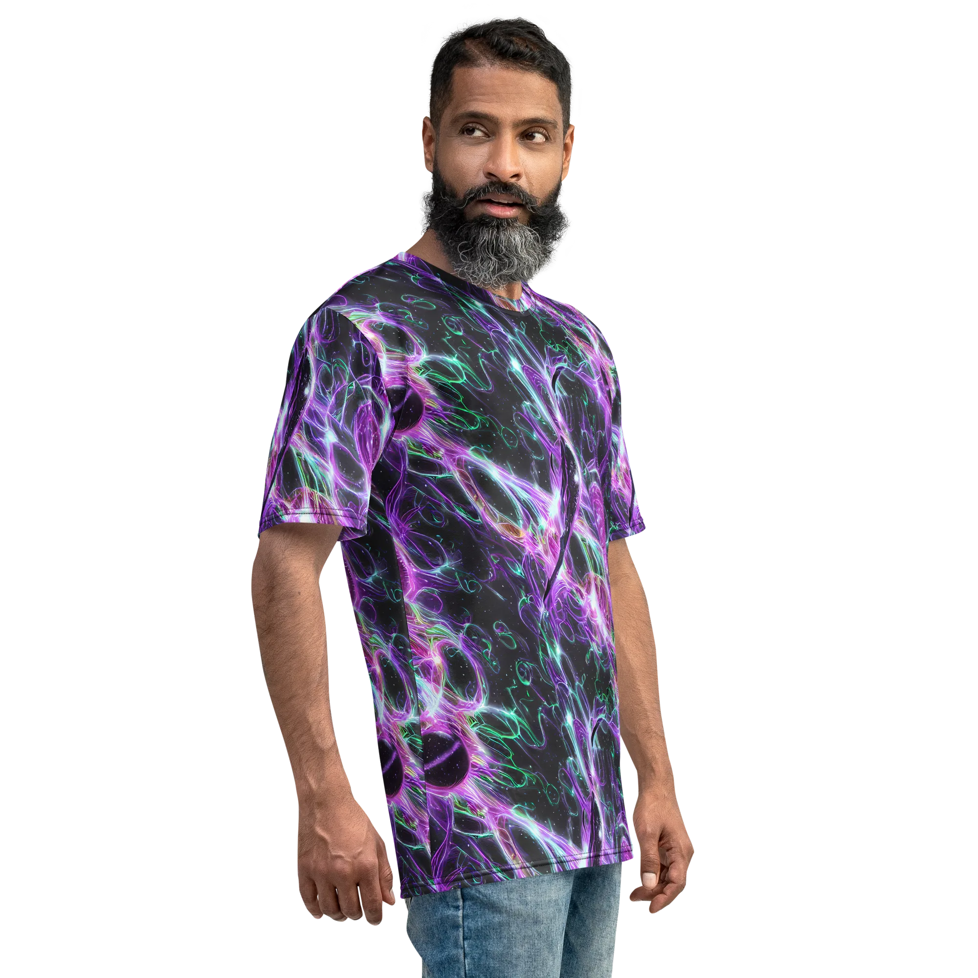 Astral Garden on Men's Crew Neck T-Shirt — Right