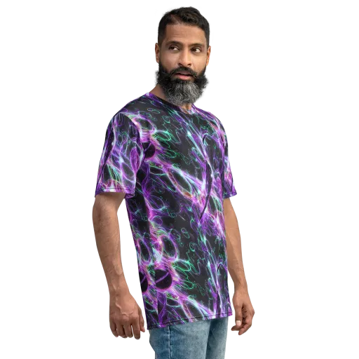 Astral Garden on a Men's Crew Neck T-Shirt