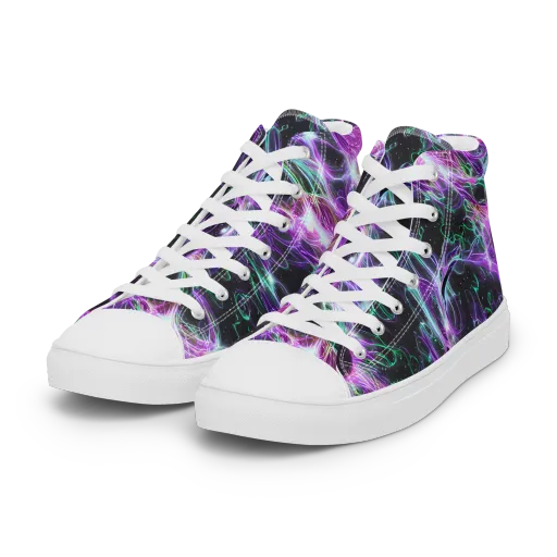 Astral Garden on a Women's High Top Canvas Shoes