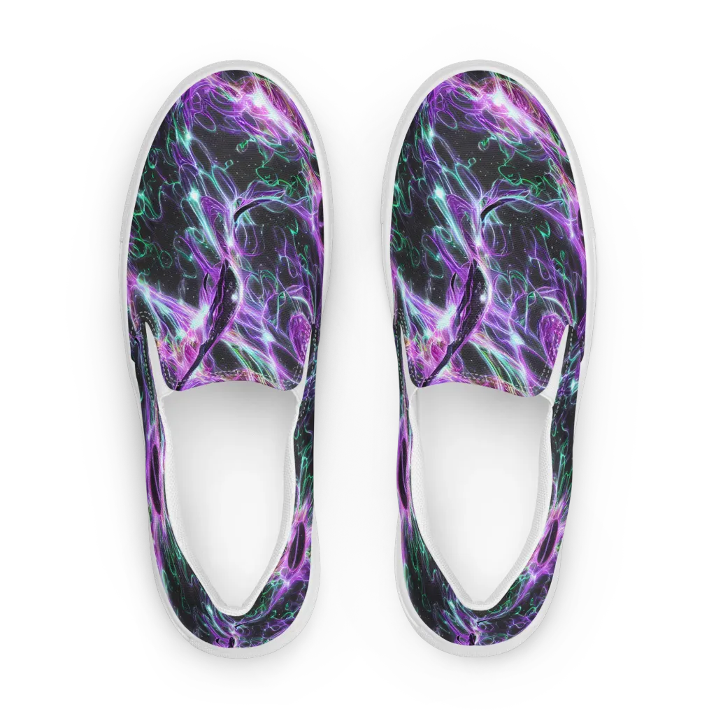 Astral Garden on Men's Slip-On Canvas Shoes — Front