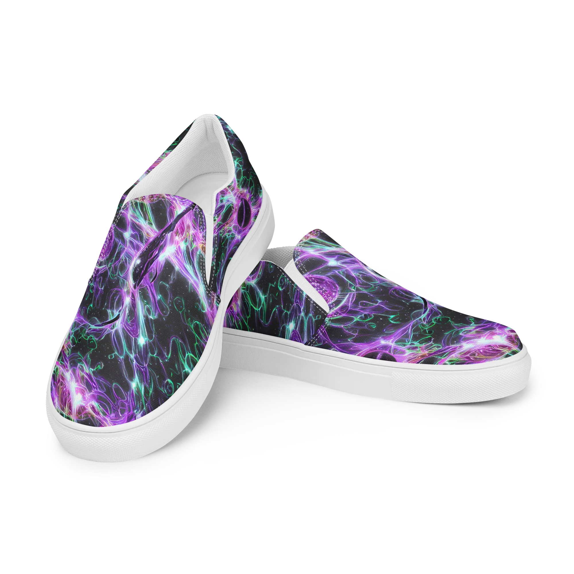 Astral Garden on Men's Slip-On Canvas Shoes — Left Front