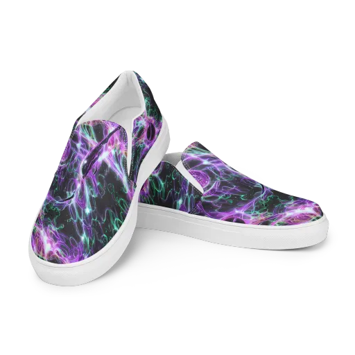 Astral Garden on a Men's Slip-On Canvas Shoes