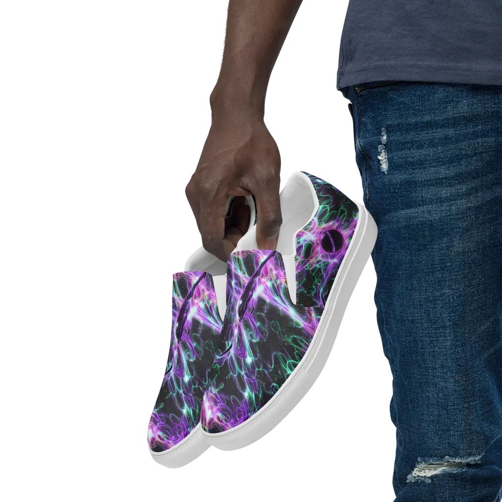 Astral Garden on Men's Slip-On Canvas Shoes — Left Front