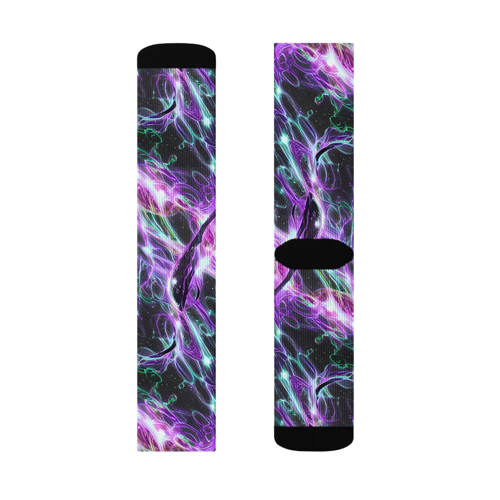 Astral Garden on Socks — Left Sock