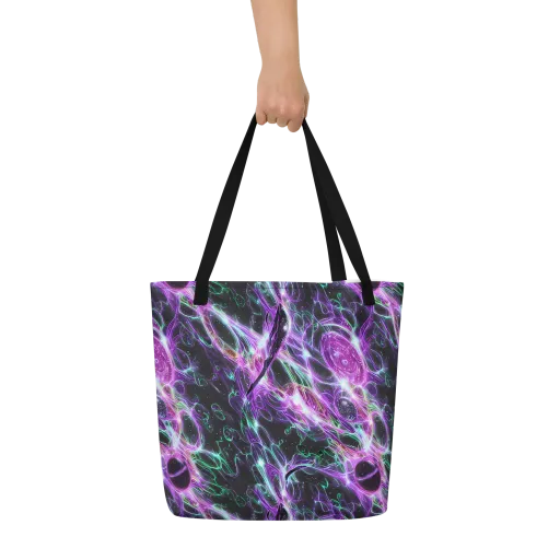 Astral Garden on a Large Tote Bag W/ Pocket