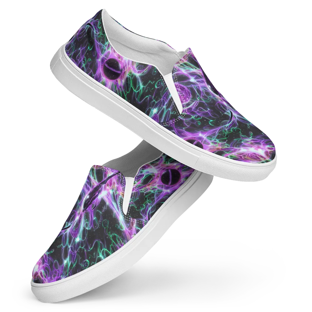 Astral Garden on Women's Slip-On Canvas Shoes — Front