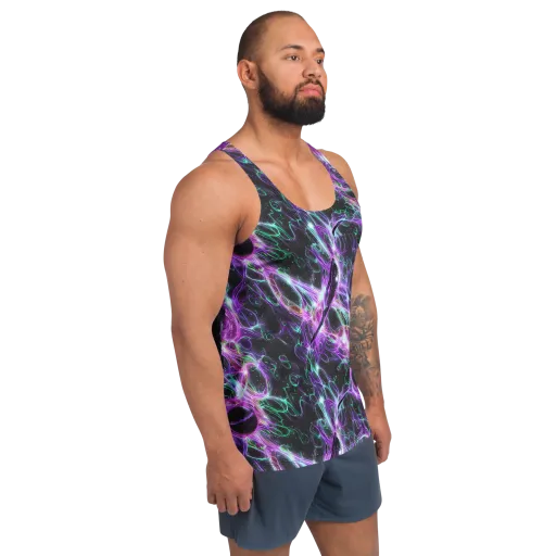 Astral Garden on a Men's Tank Top