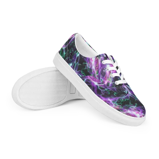Astral Garden on a Men's Lace-Up Canvas Shoes