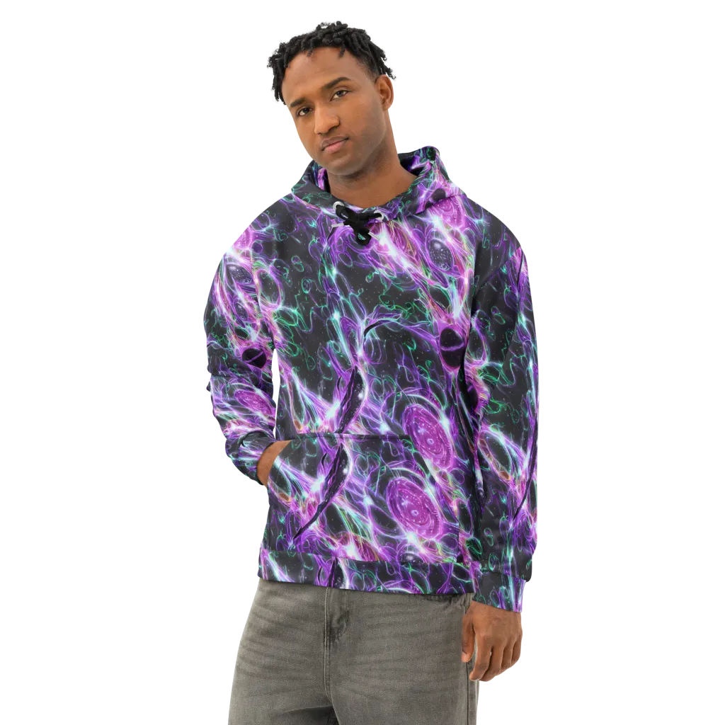 Astral Garden on Cotton Hoodie — Left Front
