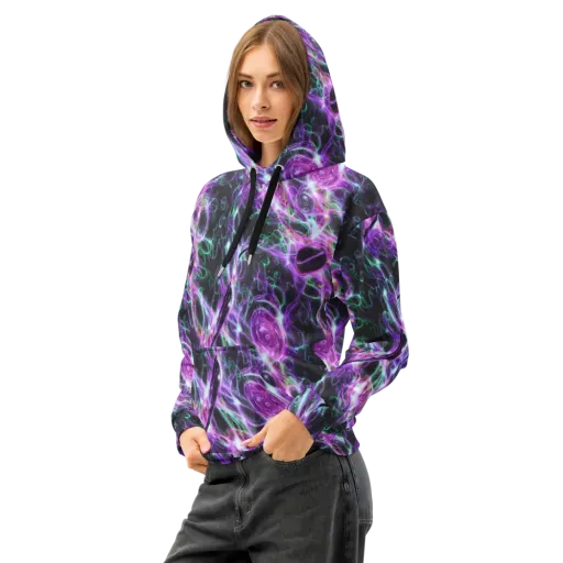 Astral Garden on a Cotton Hoodie