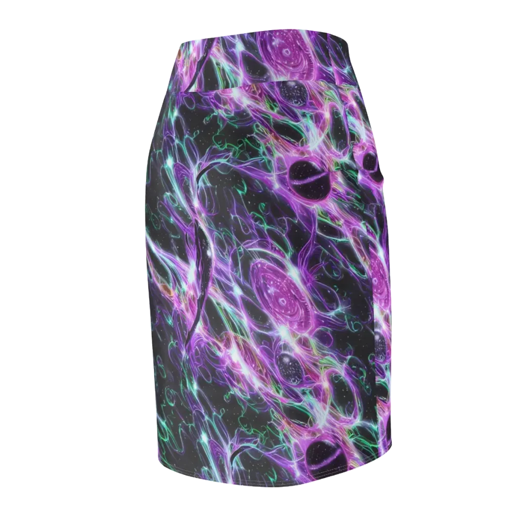 Astral Garden on Pencil Skirt — Back Side