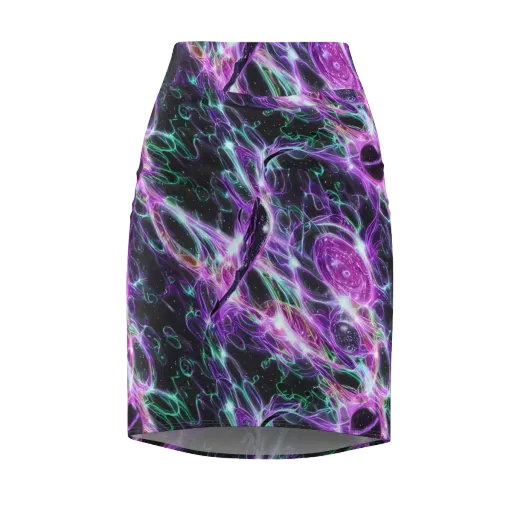Astral Garden on a Pencil Skirt