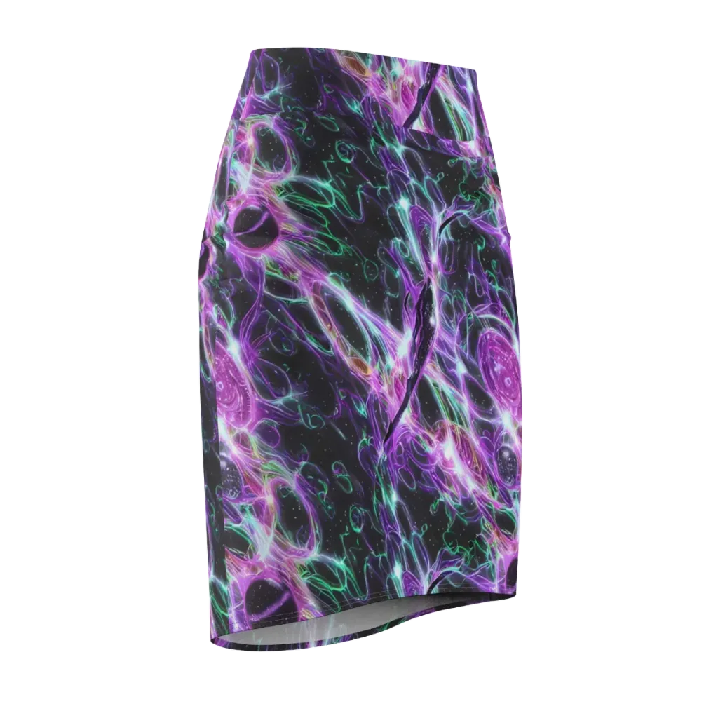 Astral Garden on Pencil Skirt — Front Side